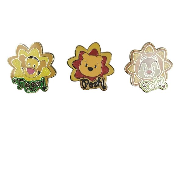 Disney Pin Cute Characters Mystery Tin Disney World Dale Tigger Pooh 2007 Set of - Picture 1 of 8